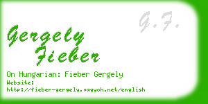 gergely fieber business card